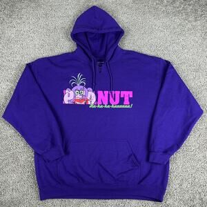Jeff Dunham Hoodie Sweatshirt Mens XL Peanut Puppet Graphic Print Purple Merch